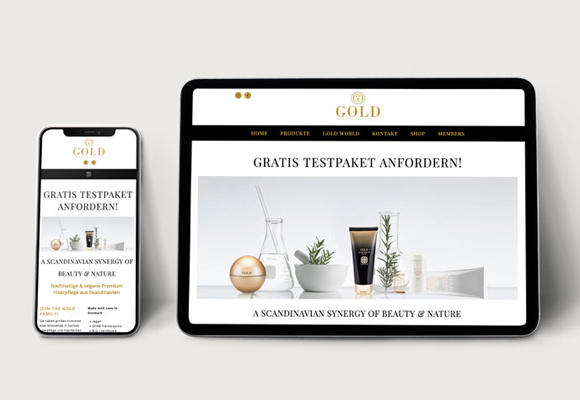 Tablet und Mobile Phone mit einer Website zum Thema B2B-Kundengewinnung